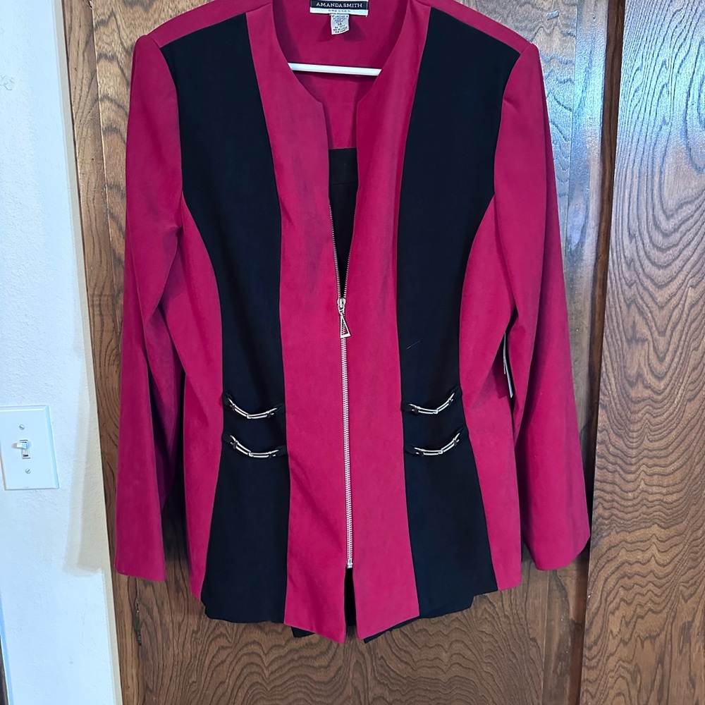 Amanda Smith Fuchsia and Black Blazer